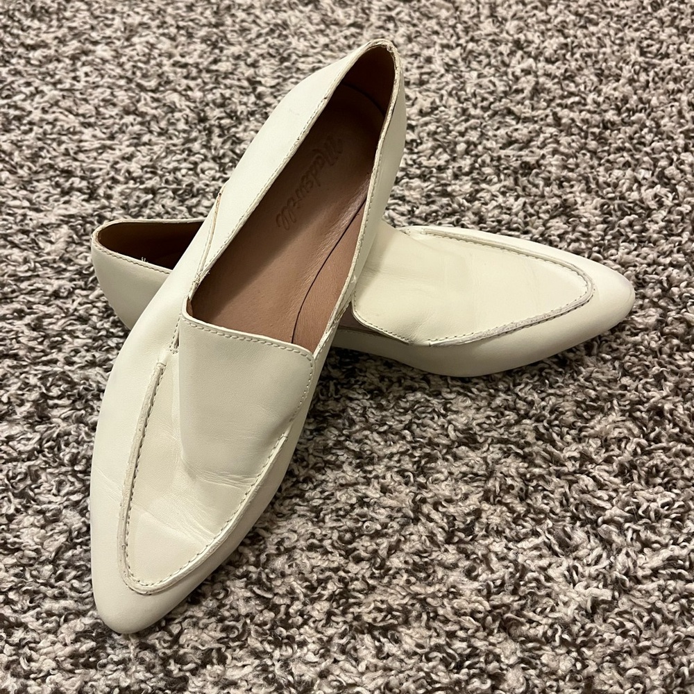 Madewell Cream Leather Loafers - Picture 4 of 6